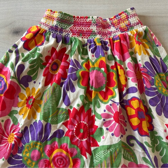 Mini Boden Colorful Elastic Waist Floral Skirt - Picture 2 of 3